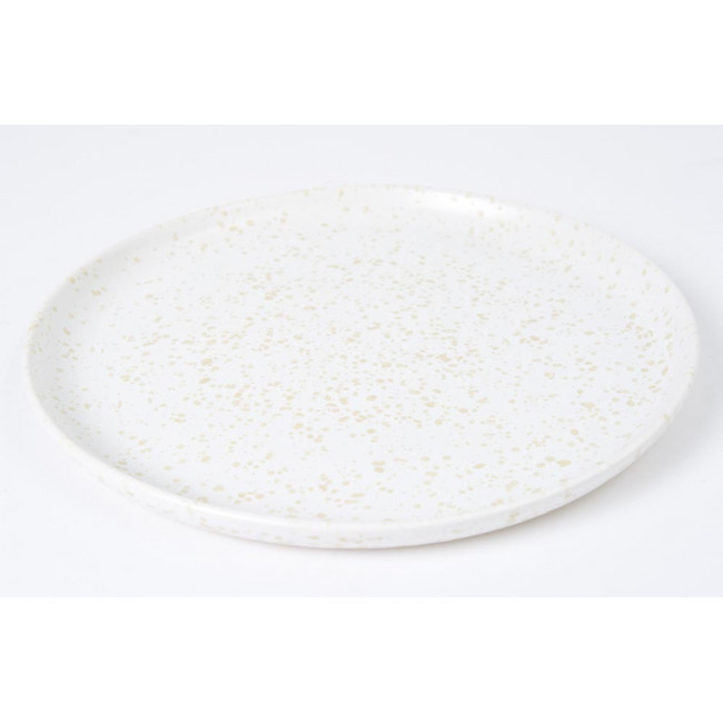 Plate Materia, with beige pattern, D22cm