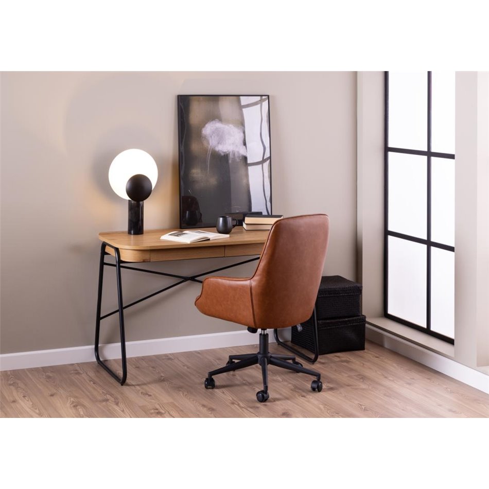 Office chair Ariko, brown, H106x60x67.5cm, seat height 47-57cm