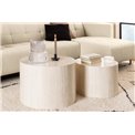 Coffee table set Aice, beige, H40xD58cm 
