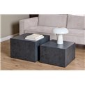 Coffee table set Aice, black, H40x58x58cm 