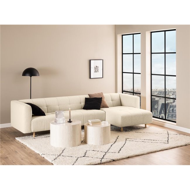 Coffee table set Aice, beige, H40xD58cm 