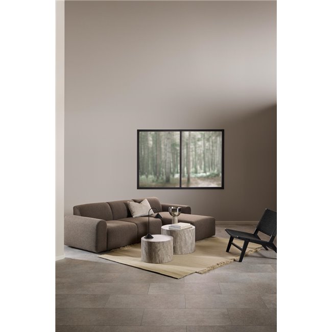 Coffee table set Aice, grey marble look, H40xD58cm 