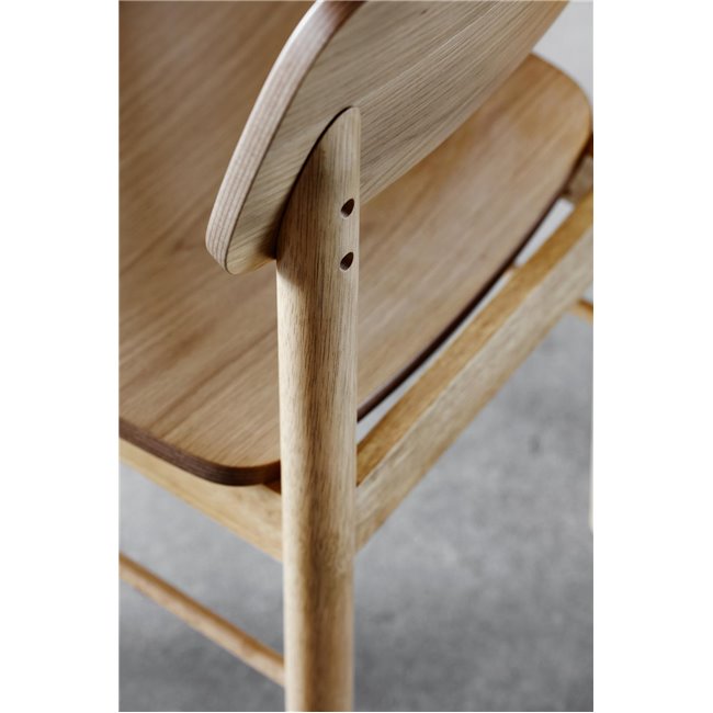 Bar chair Arlov, set of 2 pcs, natural color, H105x43.5x46.5cm, seat height 74cm