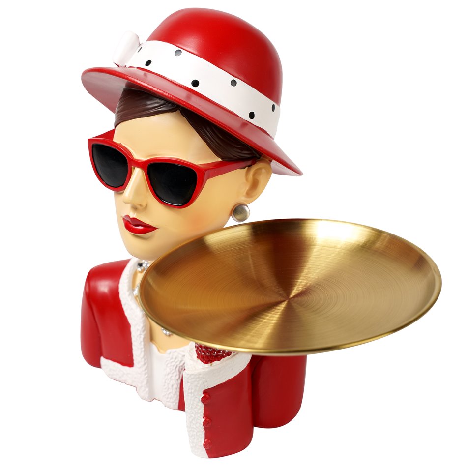 Декоративная фигурка Lady c подставкой, H26.8x17.6x13.7cm