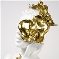 Декоративная фигурка Otilia, белый/золотой цвет, H31x18.5x16.5cm