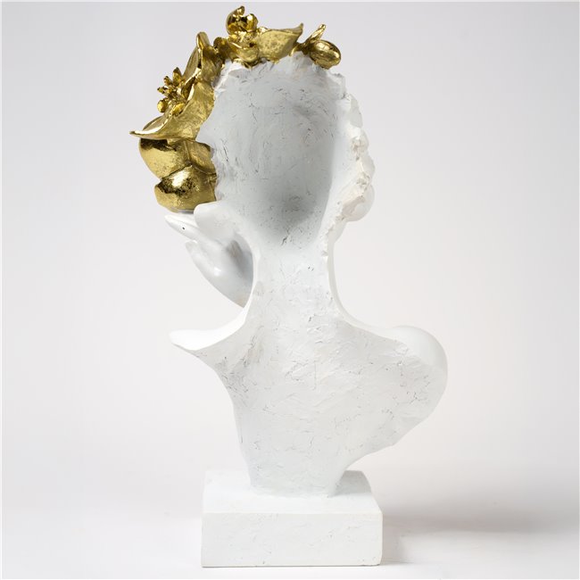 Декоративная фигурка Otilia, белый/золотой цвет, H31x18.5x16.5cm