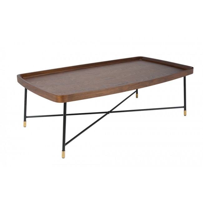 Coffee table Salla, walnut wood veneer, 120x65x38cm