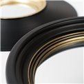 Wall mirror Convex, set 3, black/gold color, D25.5x2.5cm
