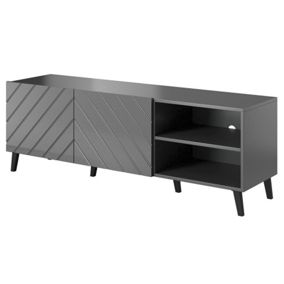 TV table Habeto, grey, chipboard/plastic, 150x41.6cm, H52cm 