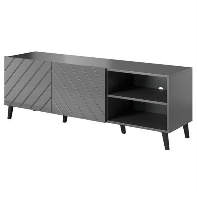 TV table Habeto, grey, chipboard/plastic, 150x41.6cm, H52cm 