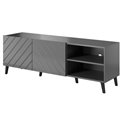 TV table Habeto, grey, chipboard/plastic, 150x41.6cm, H52cm 