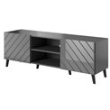 TV table Habeto, grey, chipboard/plastic, 150x41.6cm, H52cm 