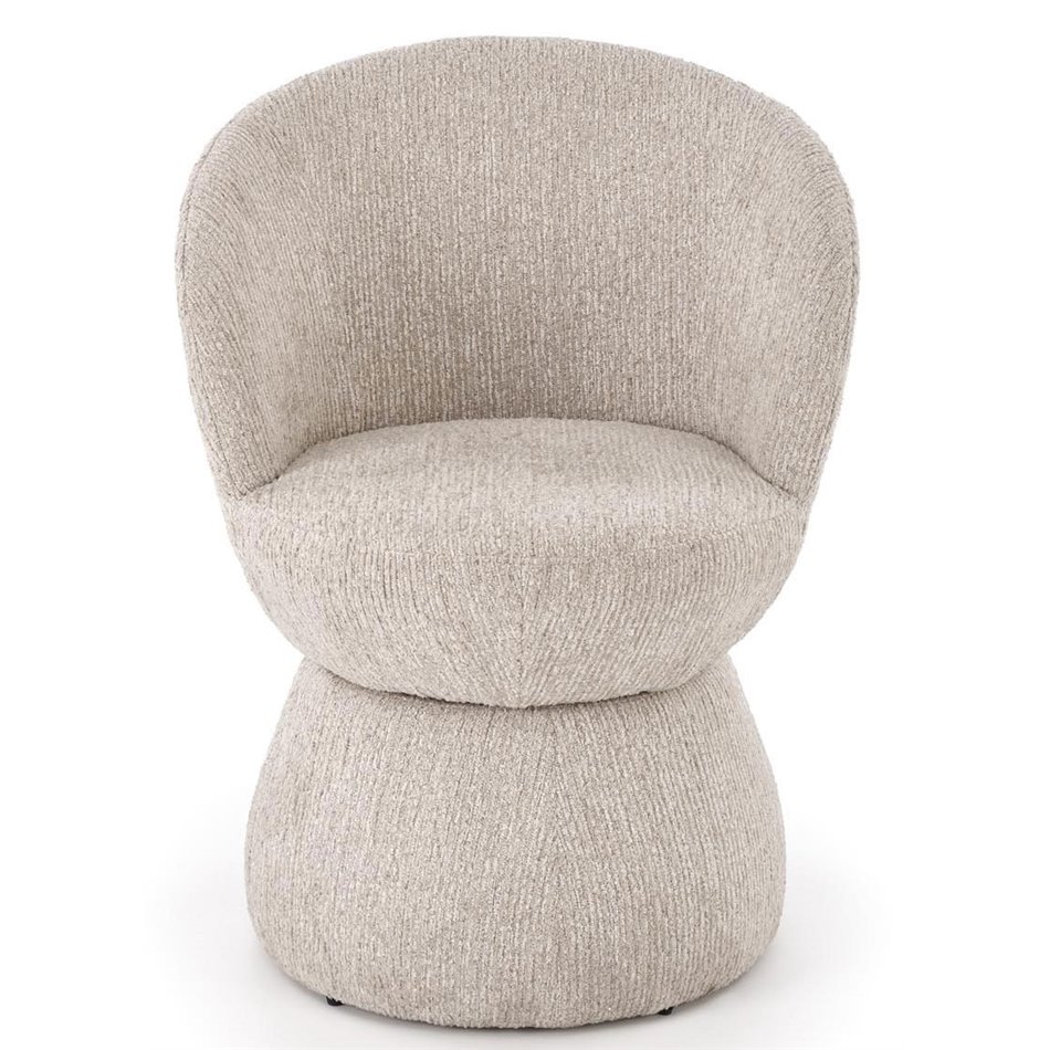 Кресло для отдыха Hamen K581, вращающееся, бежевое, сталь/полиэстер, H82x63x62см, высота сиденья 48см