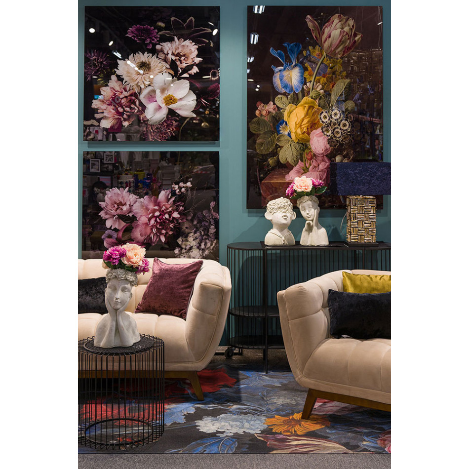 Стеклянная картина Romantic flowers, 100x150cм