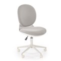 Office chair Horion, white/grey, polyester/polypropylene, H89-99cm 55x46cm, seat height 48-58cm