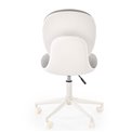 Office chair Horion, white/grey, polyester/polypropylene, H89-99cm 55x46cm, seat height 48-58cm