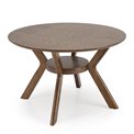 Dining table Hupero, walnut color, MDF, D120cm, H76cm 