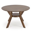 Dining table Hupero, walnut color, MDF, D120cm, H76cm 