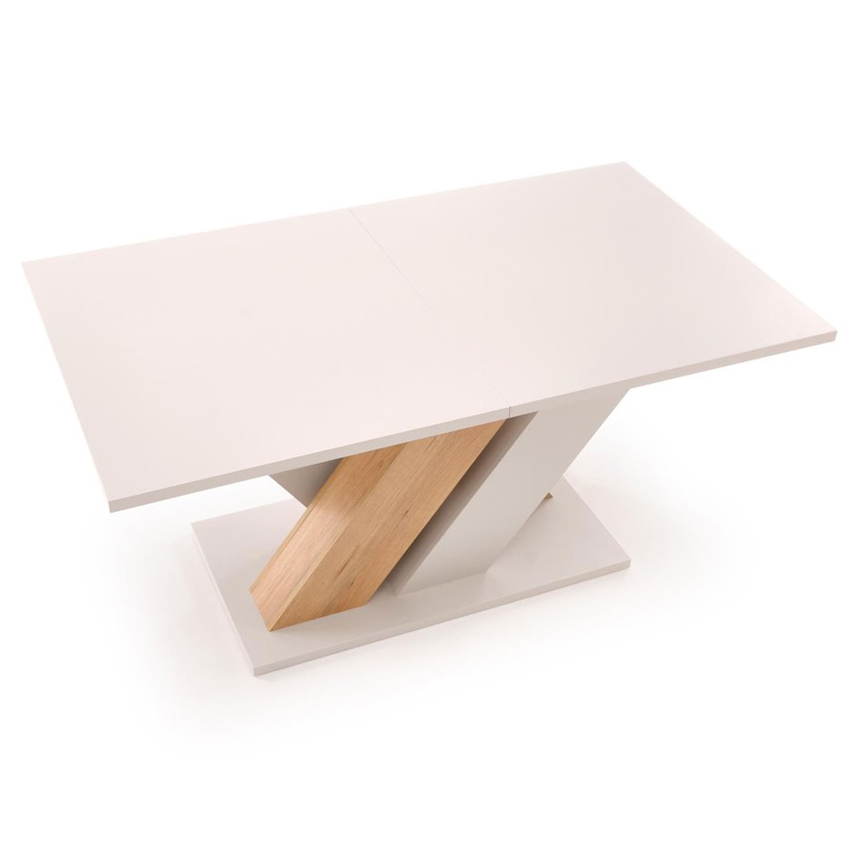 Extendable dining table Harandon, cremona oak/cream color,, 160-200x90cm H76cm 