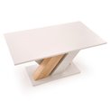 Extendable dining table Harandon, cremona oak/cream color,, 160-200x90cm H76cm 