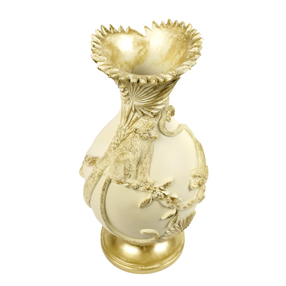 Декоративная ваза Fantasy, кремового/золотой цвет, H38cm, D19.5cm