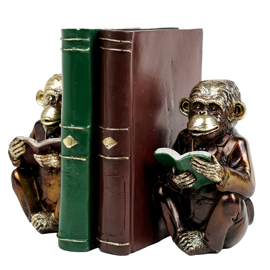 Bookend Monkey Bookend, set, H17x21x11.5cm