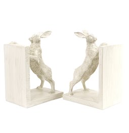 Bookend Rabbit Bookend, white, set, H22x32x11cm