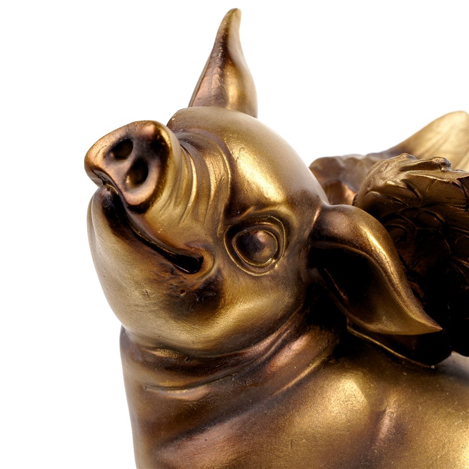 Kопилка Pig Angel, бронзового цвета, H19.8x15.8x24cm