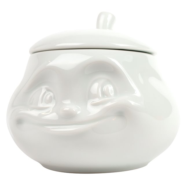 Sugar bowl Sweet in white, porcelain, 400ml, H10cm, D11cm