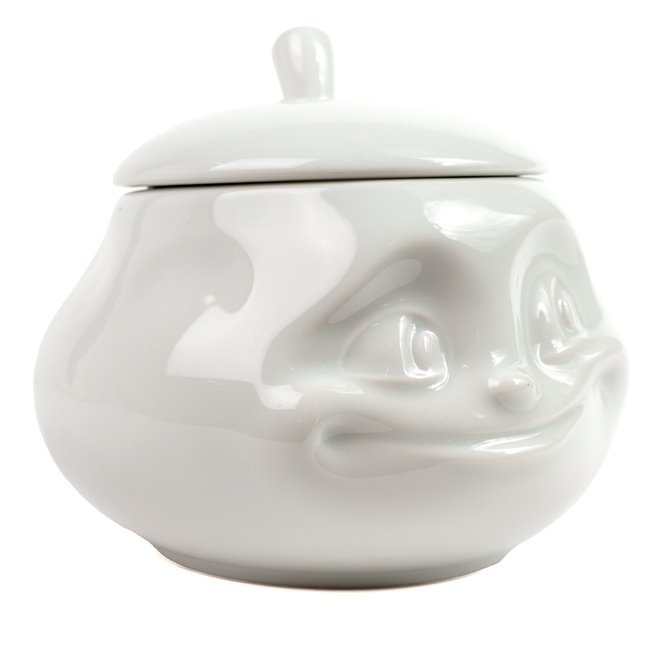 Sugar bowl Sweet in white, porcelain, 400ml, H10cm, D11cm