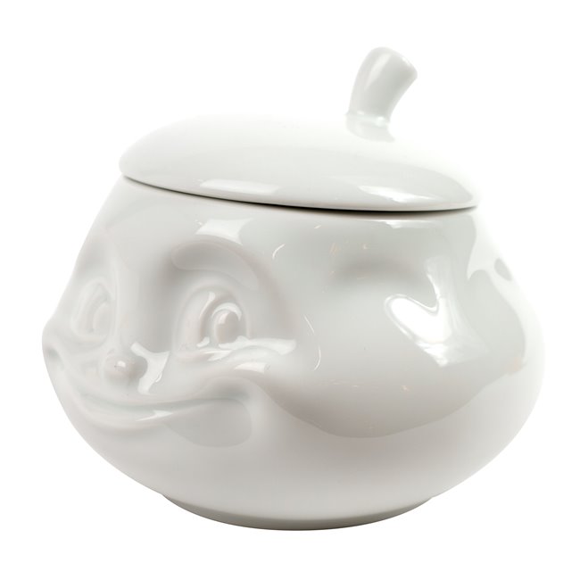 Sugar bowl Sweet in white, porcelain, 400ml, H10cm, D11cm