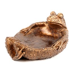 Decorative tray Frog, bronze color, H10.5x20x16cm