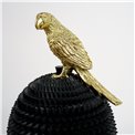 Декоративная посуда с крышкой Bird, черный/золотой цвет, H28.2cm, D17cm