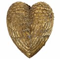 Deco figurine box with lid Heart, gold color, H5.5x12x10.3cm