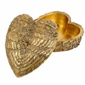 Deco figurine box with lid Heart, gold color, H5.5x12x10.3cm