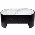 Coffee table Romanna COFF, 12mm sintered stone/oak veneer, H45x120x60cm