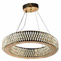 Подвесной светильник Kending cirkle, прозрачный/золотой цвет, H30-130cm, D50cm , LED 116W, 3000K-4000K-6000K