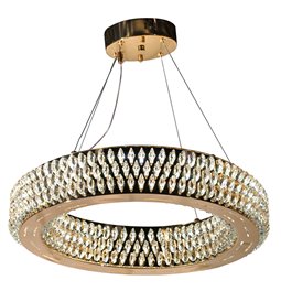 Подвесной светильник Kending cirkle, прозрачный/золотой цвет, H30-130cm, D50cm , LED 116W, 3000K-4000K-6000K