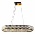 Подвесной светильник Kending oval, прозрачный/золотой цвет, H30-130x85x35cm, LED 140W, 3000K-4000K-6000K