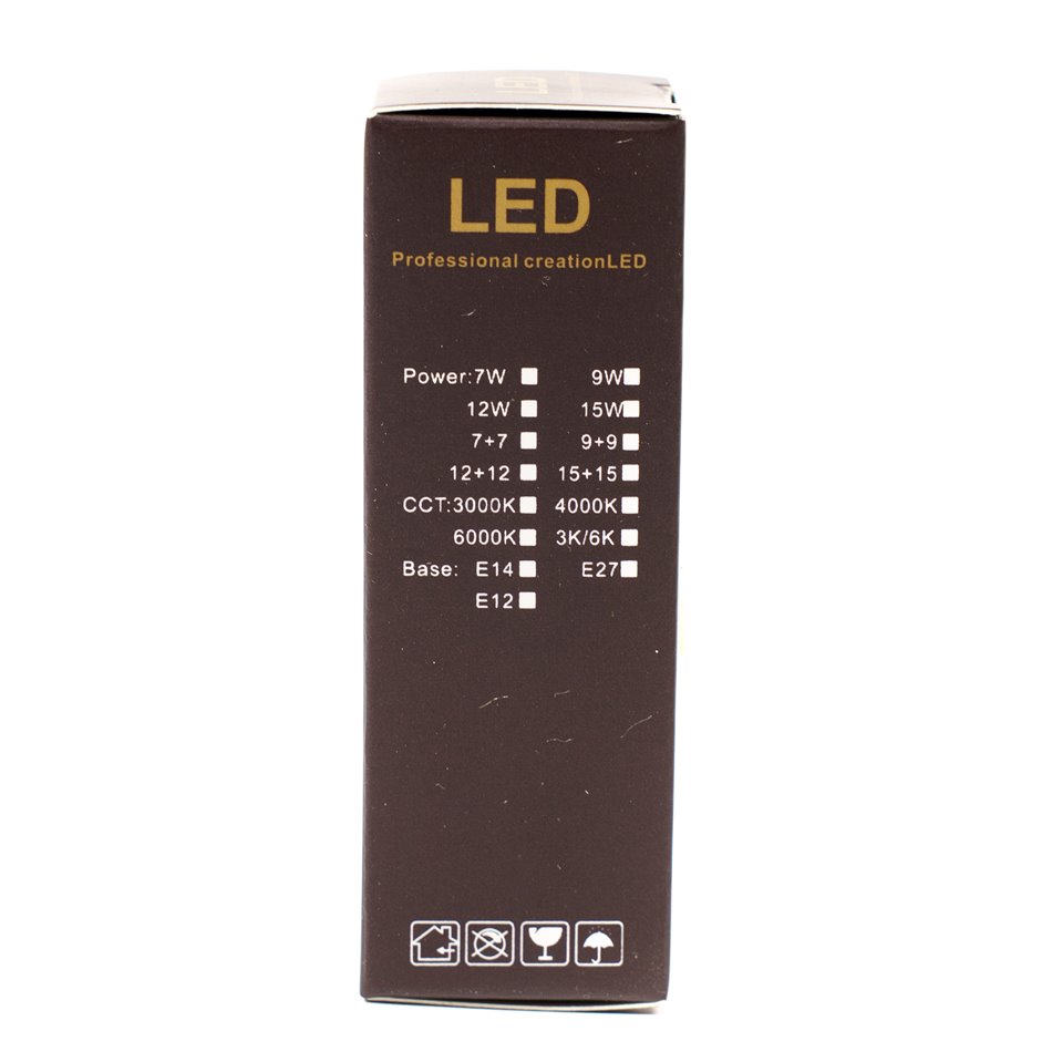 LED Bulb warm white, E14 9W, 1166lm, 3000K, H8x3x3cm