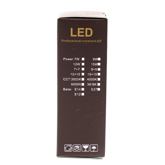 LED Bulb warm white, E14 9W, 1166lm, 3000K, H8x3x3cm