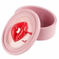 Шкатулка для украшений Lips, розовый/красный, H9cm, D15cm