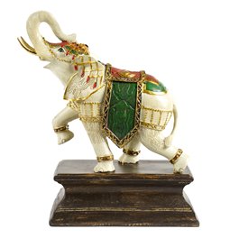 Deco figurine Gold Elephants, H25.5x21.5x11cm