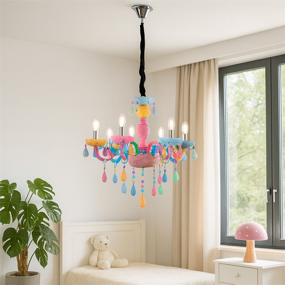 Chandelier Ylakiai, H75-115x45x65cm, E14x6 40W(MAX)