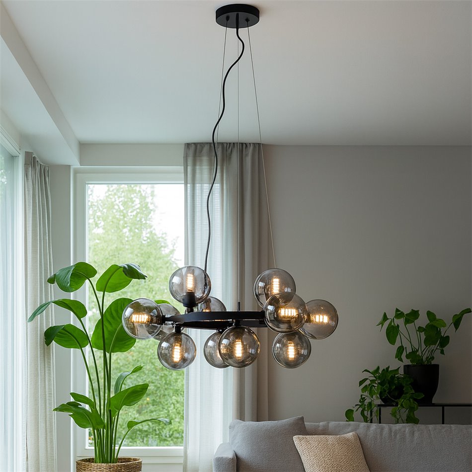 Подвесной светильник Radom smoky, H40-135х52x48cm, G9x12, 5W(MAX)