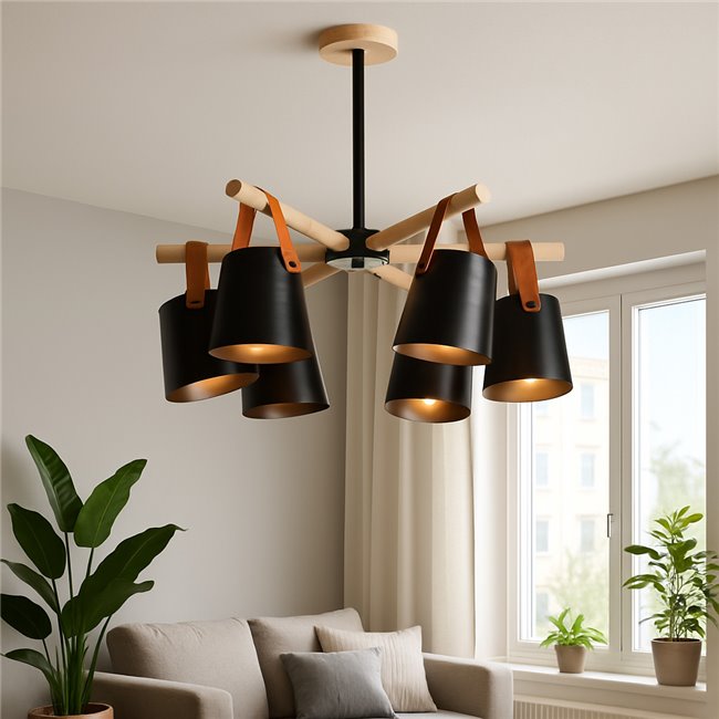 Pendant lamp Monni 6,  H55x65x65cm, E27x5 40W(MAX)