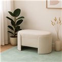 Bench with storage box Caldelar L, beige, H47x84x41cm