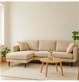 Corner sofa Wesolano, left corner, sleeping function, Elem17, H83x260x167cm, seat height 43cm