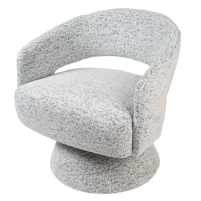 Armchair Delle, swivel, white,H72x71x72, seat H45cm