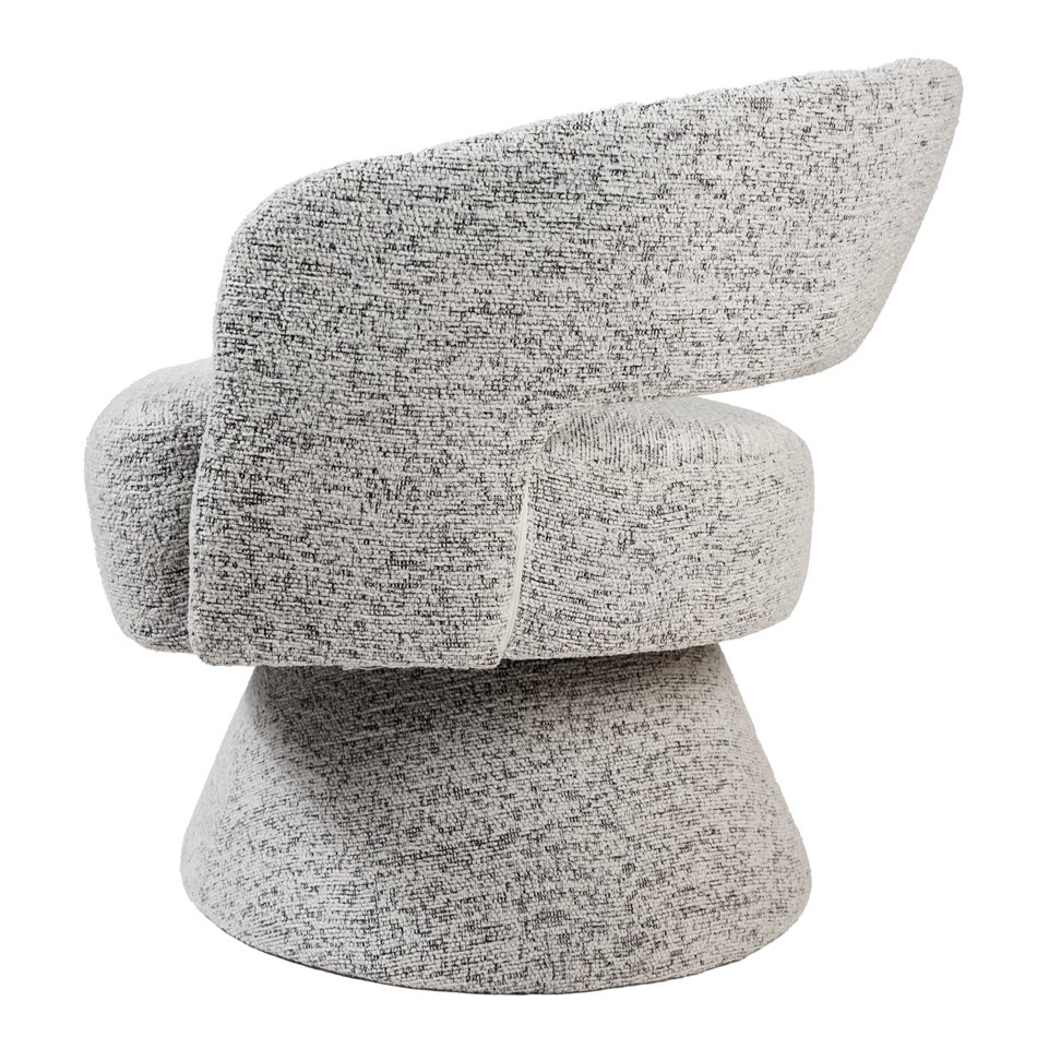 Armchair Delle, swivel, white,H72x71x72, seat H45cm